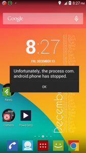 {Solved} Process com.android.phone has Stopped Working Error