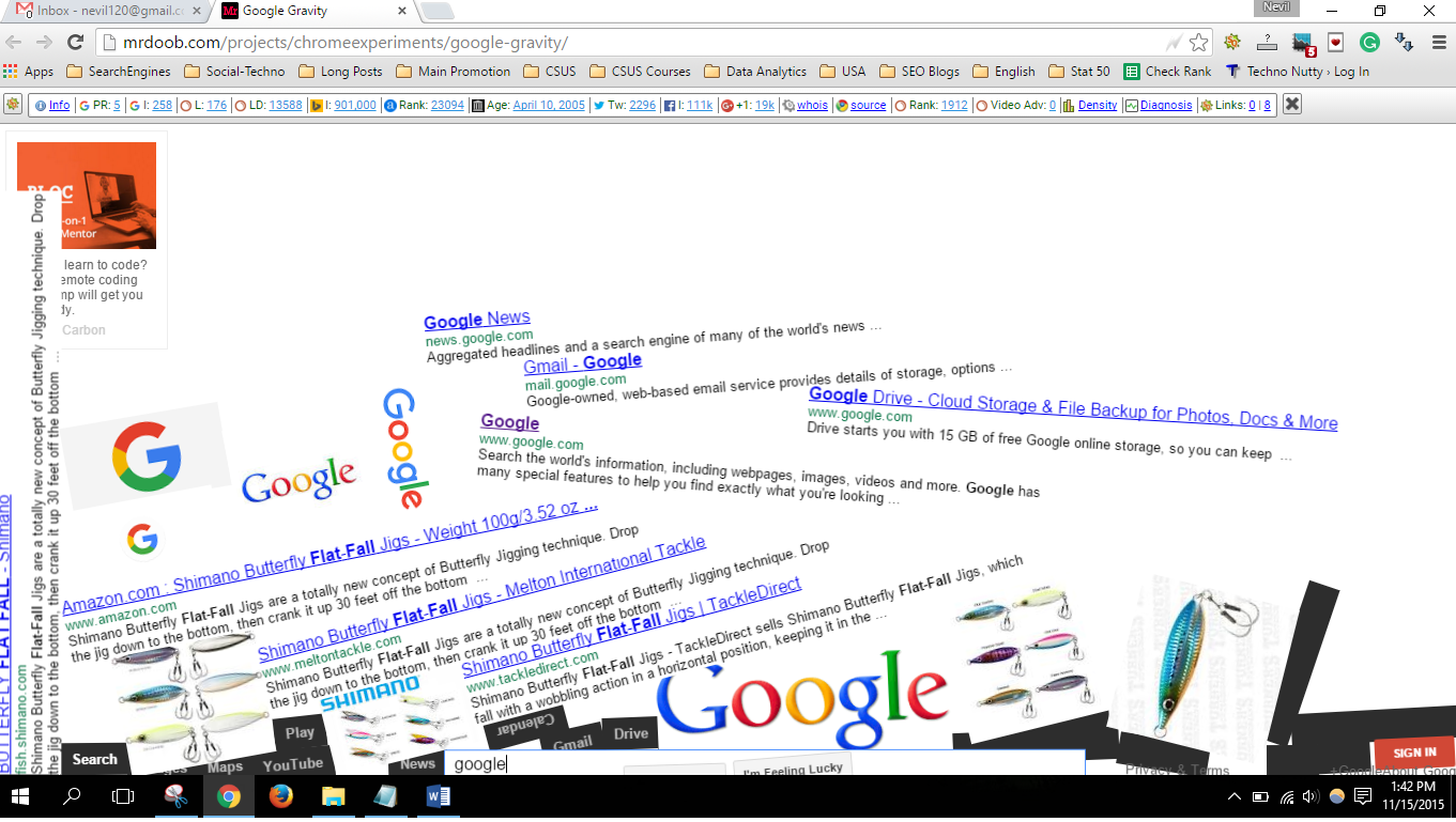 20 Best Google Gravity Tricks which will Amaze you