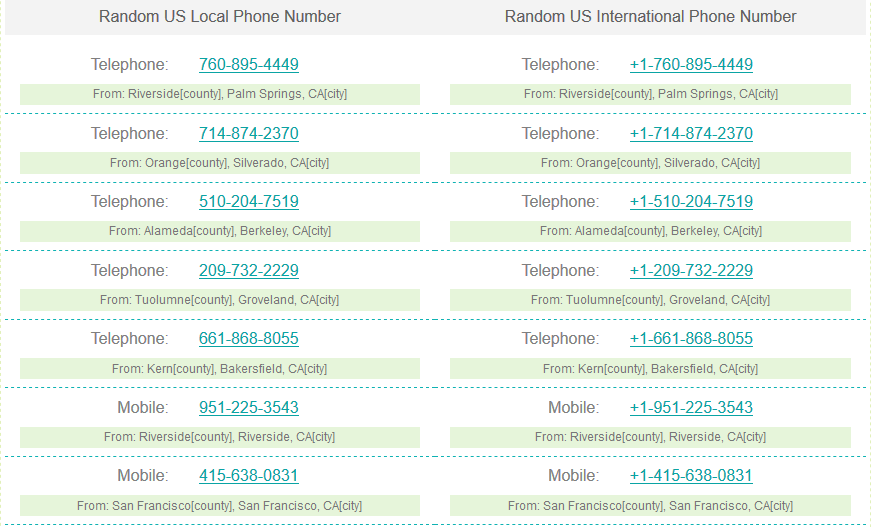 Random, Fake Phone Number Generator Apps, Tools & Sites